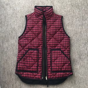 J Crew Plaid Quilted Vest